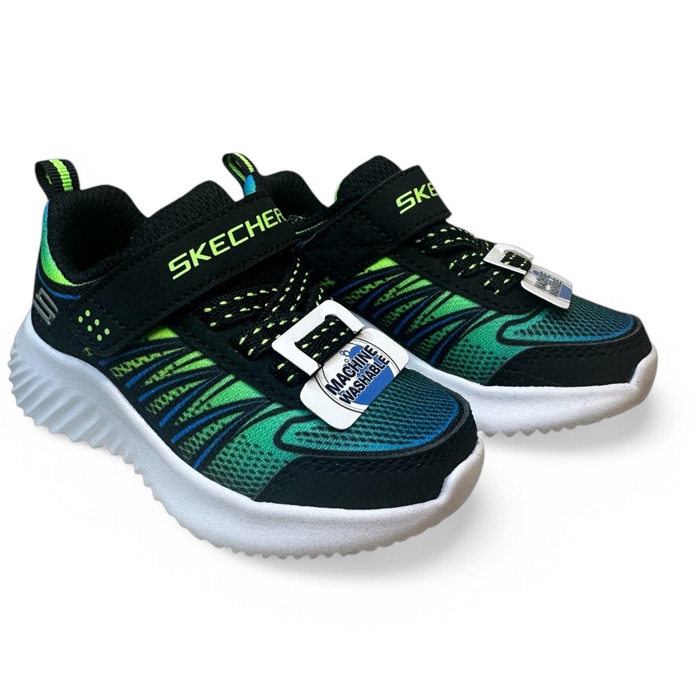 NIB Skechers: Toddler Bounder Zatic Black Blue Lime (Size 5)